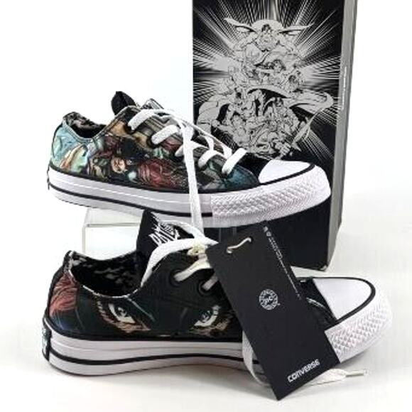 New Converse Batgirl Sneakers Mens 4 Womens 6 DC Comics Low Top Box All Star